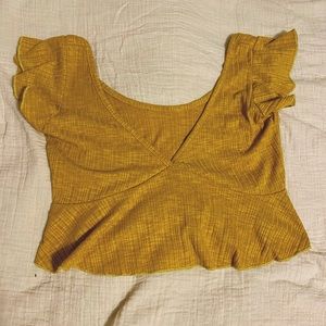 Mustard Yellow Crop Top